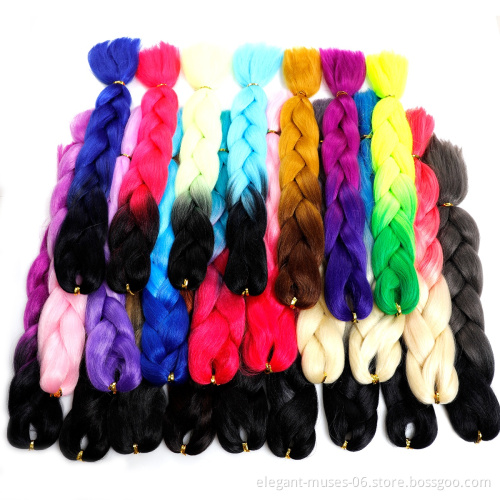 wholesale synthetic ombre braids 3 tone Tz yaki  pre stretched braiding hair for kanekalo  out braiding hair
